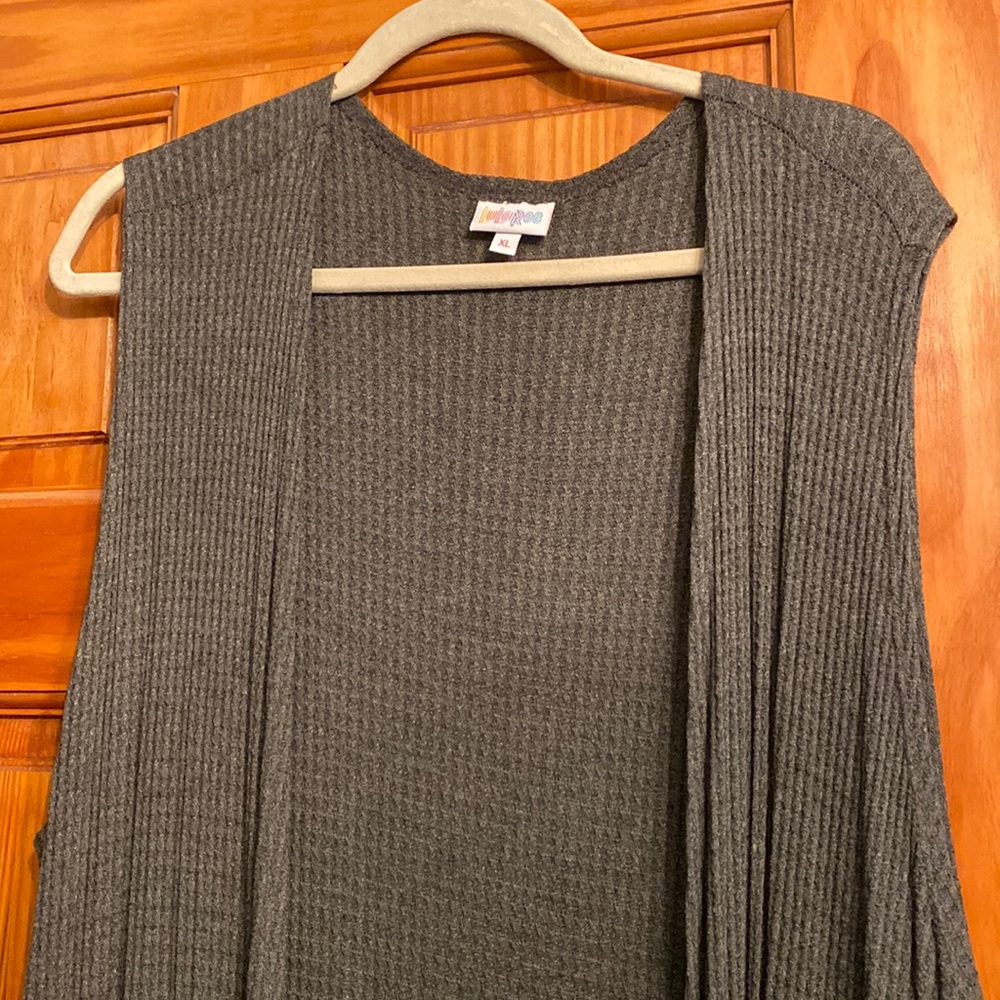 Brand new lula roe joy gray sweater material NWT